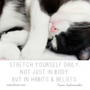 Stretch yourself daily. Not just in body. But in habits & beliefs. # ...
