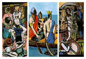 The Departure', 1932-33 (triptych - oil on canvas)
