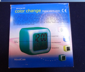 glowing led color change digital alarm clock glowing led color change