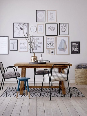 Gallery wall and mismatched chairs – Scandinavian interiors