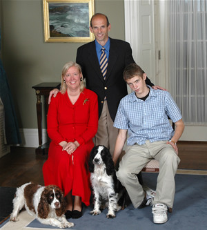 Governor John Baldacci, First Lady Karen Baldacci, and their son, Jack ...