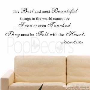 The best and most beautiful things in the world-quote decals