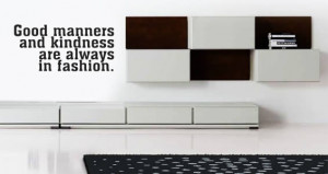Good Manners wall quote decals