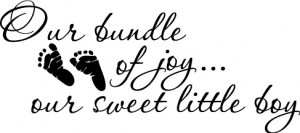 Our Bundle of Joy our sweet Cute vinyl wall decal quote sticker ...