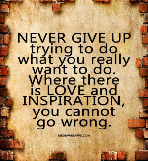 never give up on the one you love quotes