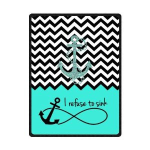 Stylish Turquoise Block Chevron Zigzag Infinity Anchor Quotes I refuse ...