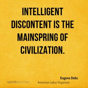 ... . Progress is born of agitation. It is agitation or stagnation