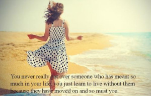 you never really get over trying to get over someone