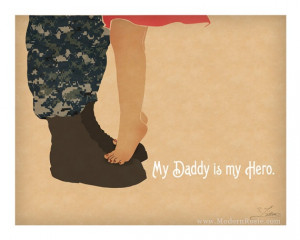 Toes on Daddy's Boots - Military Kids Art Print - MilitaryAvenue.com