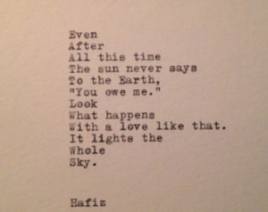Hafiz Quotes Hafiz quote typed on