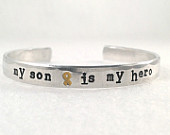 My son is my hero. Yellow ribbon. Military quote. deployment bracelet ...