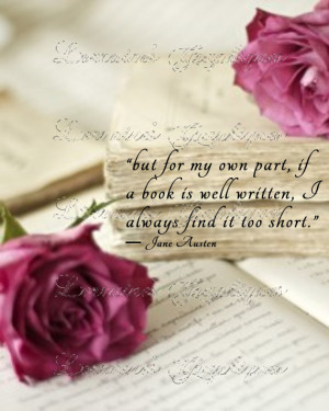 Well Written Book: A Jane Austen Quote Fine Art Print for the Book ...