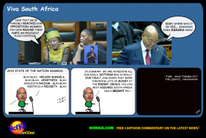 Jacob Zuma delivers the 2015 State of the Nation, under some telling ...