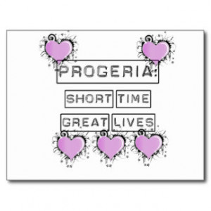 Progeria: Short Time Great Lives, Purple hearts Postcard