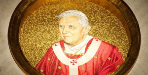 Portrait of Pope Benedictus XVI in Saint Paul Outside the Walls.