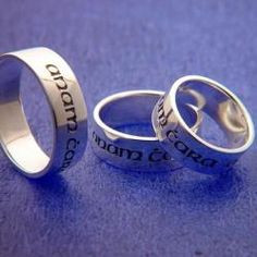Anam Cara Ring (Soul Friend) : Gaelic - Posey & Inscribed Ring