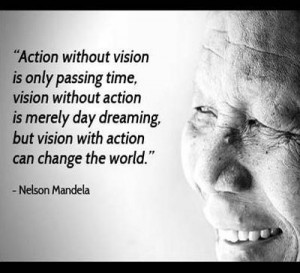vision is only passing time, vision without action is merely day ...
