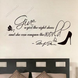 Girls Room High heels Quote Black Wall Sticker Decal Removable ...