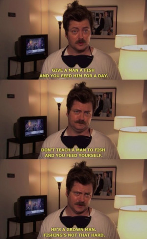 Parks and Recreation Ron and his fishing rule