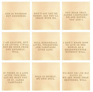 Will Herondale And Jem Carstairs Quotes William herondale & james