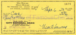 ... Moe Howard » Return To Comedian Autographs From Moe Howard Autograph