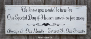 Wedding Sign In Memory Table Heaven Memorial Be Here Today Loved Ones