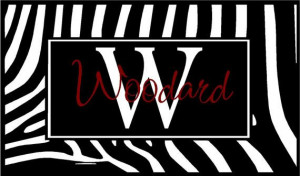 QuoteCustom Initial and last name with zebra by vinylforall. , via ...