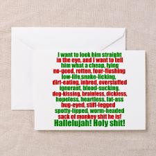 Hallelujah Holy Shit Greeting Card for