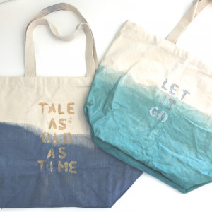 Create a Dip-Dyed Disney Quote Bag