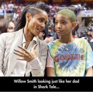 Funny Pictures Willow Smith Looking Just Like Her Dad In Shark...