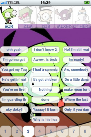 Gir Invader Zim Dib Gaz - 880 Sounds And Quotes soundboard