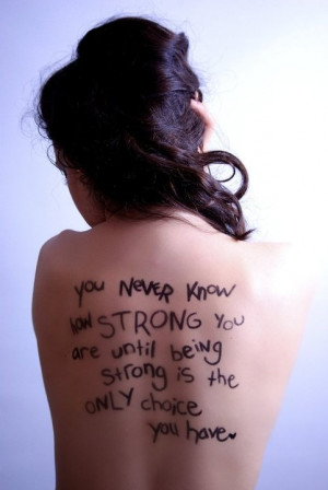 being strong!