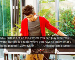 Zayn's Quote - One Direction Picture
