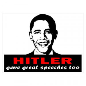 CafePress > Wall Art > Posters > Hitler Obama Poster