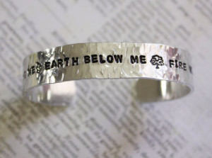 Sky above me, Earth below me, Fire within me, custom quote bracelet ...