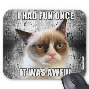 Grumpy Cat™ Mousepad - I had fun once. $13.95