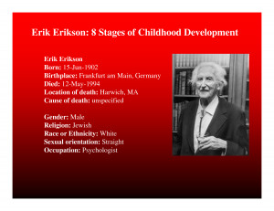 Erik Erikson 8 Stages of Childhood Development