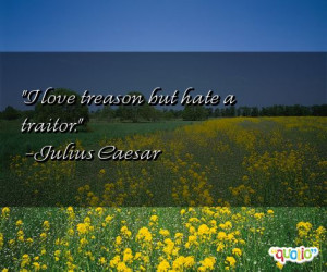 love treason but hate a traitor .