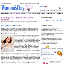Dream Interpretation - Lucid Dreaming Facts at WomansDay. Everyone ...