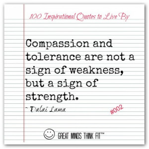 dalai lama quote 002 compassion and tolerance are not a sign of ...