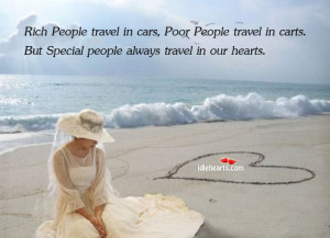 people travel in cars poor people travel in carts but special people
