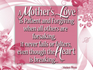 mother’s love is patient and forgiving