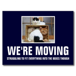 We're moving post cards