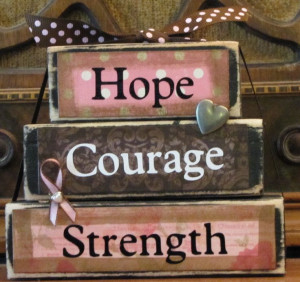 ... Courage, Strength Breast Cancer Awareness Word Stacker Inspirational