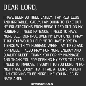 Prayer The Day Patience