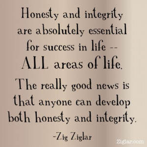 Honesty and integrity are absolutely essential for success in life ...