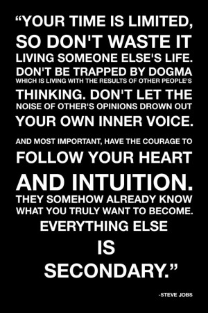 Your time is limited, Steve Jobs Commencement speech for Stanford's ...