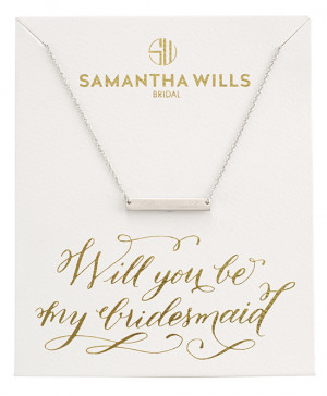 will you be my bridesmaid card and necklace
