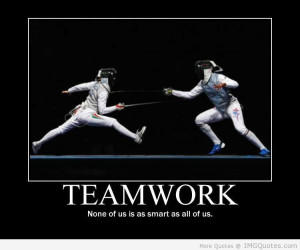 Funny Teamwork Quotes Teamwork none of us is as