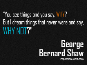 george bernard shaw quotes you see things and you say why but i dream ...